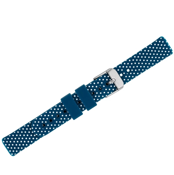 Dabney Lee Blue & White Dottie Silicone Watch Band for Fitbit Luxe, NEW - Picture 5 of 5